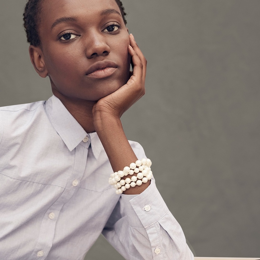 J. CREW Pearl Twisted Hammock Bracelet